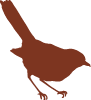 decorative brown silhouette of bird