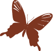 decorative brown silhouette of butterfly