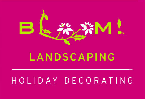 bloom landscaping holiday decorating logo